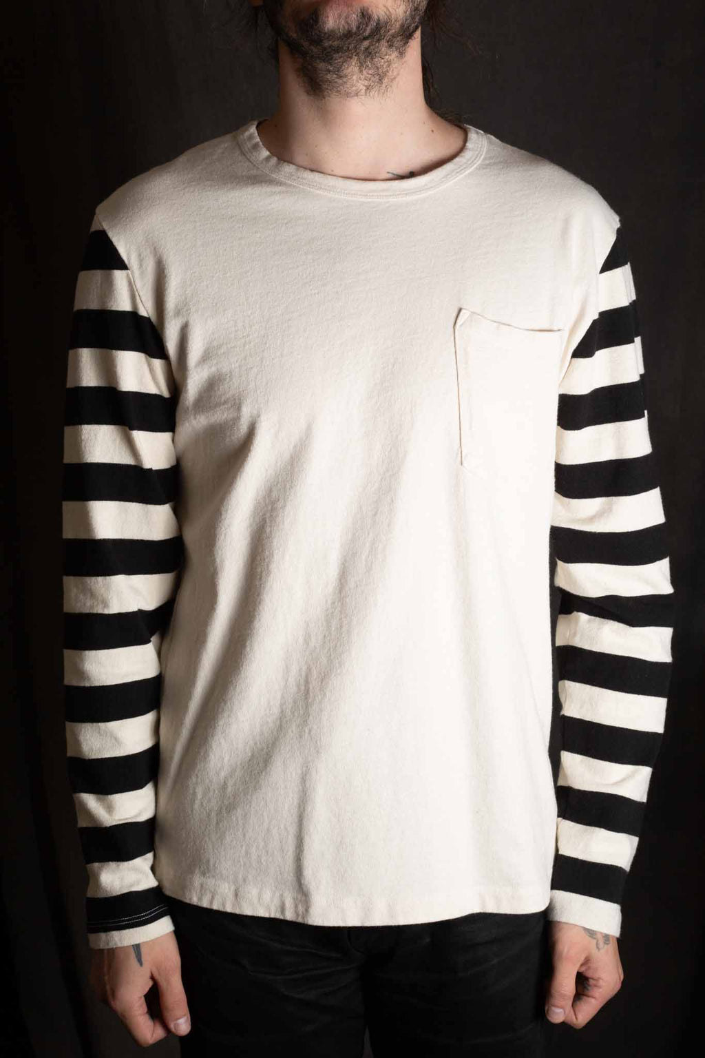 Freenote Cloth - shifter l/s tee natural combo