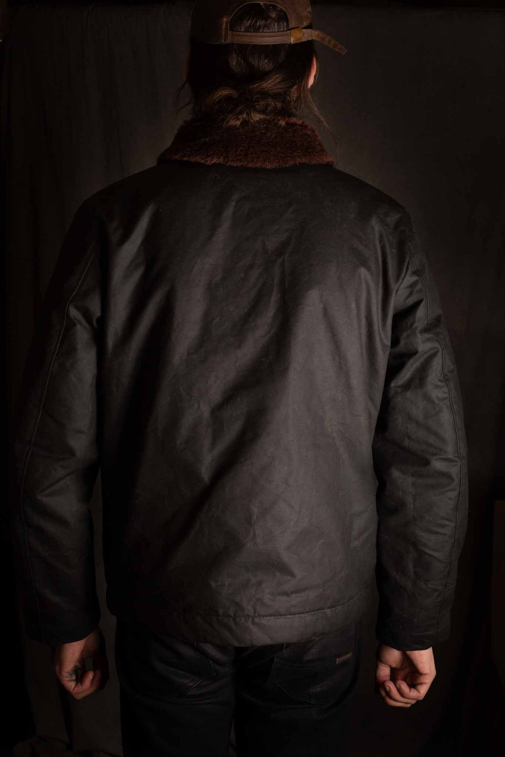 MANIFATTURA CECCARELLI - DECK JACKET WAXED CANVAS 7061-WX Black