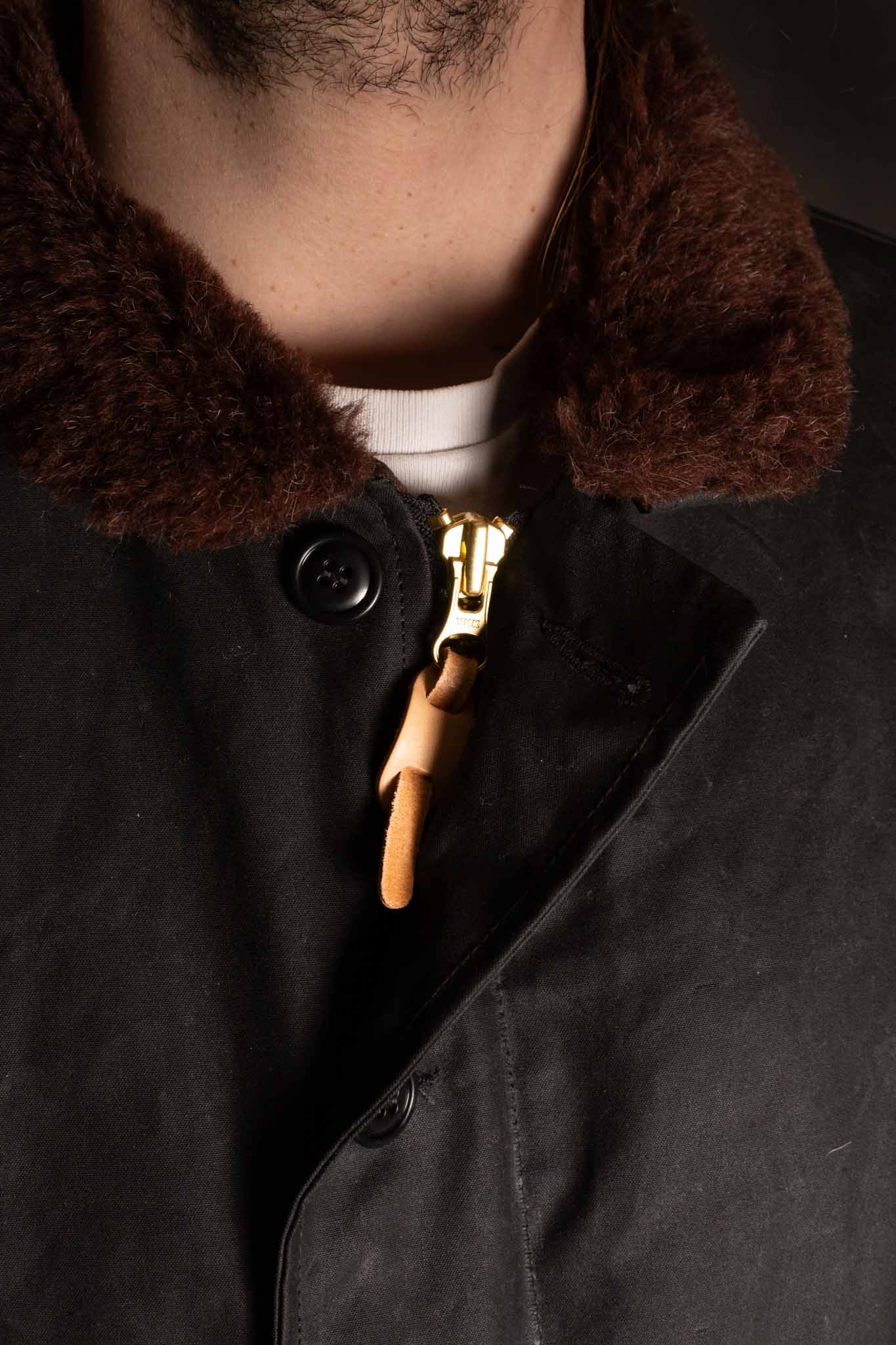 MANIFATTURA CECCARELLI - DECK JACKET WAXED CANVAS 7061-WX Black