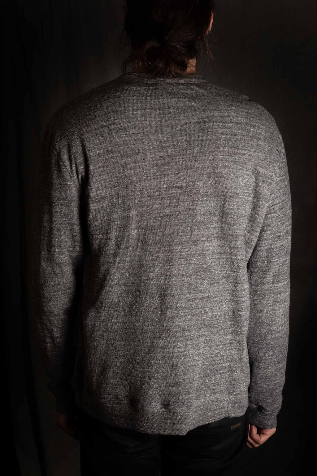 Naked And Famous Slim Crew - Vintage Doubleface - Charcoal