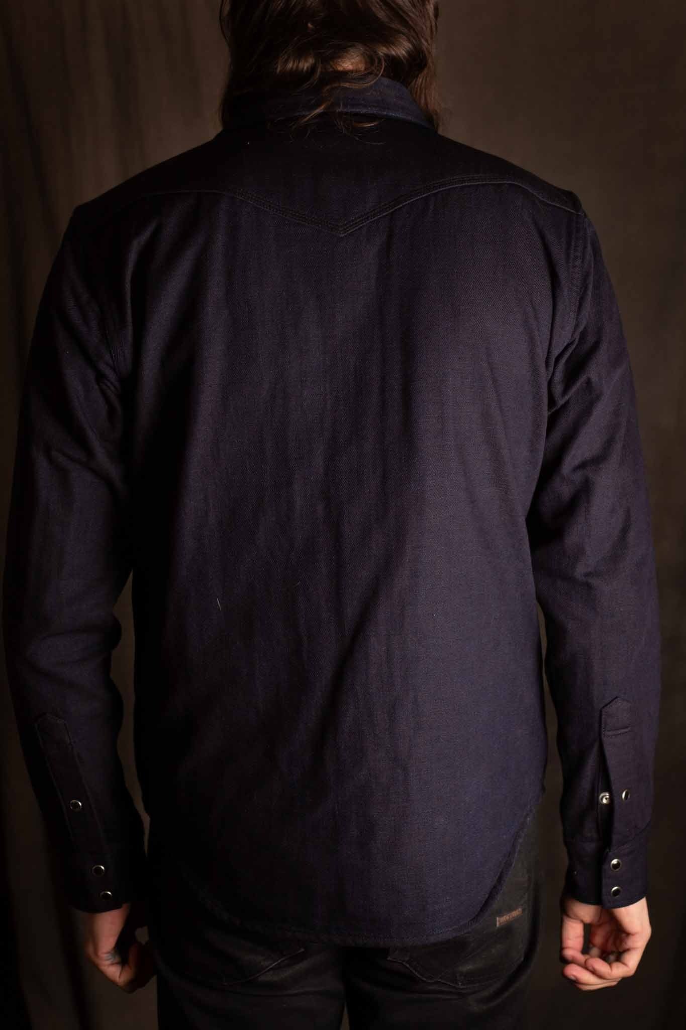 Iron Heart IHSH-368-IND 14oz Double Cloth Western Shirt - Indigo
