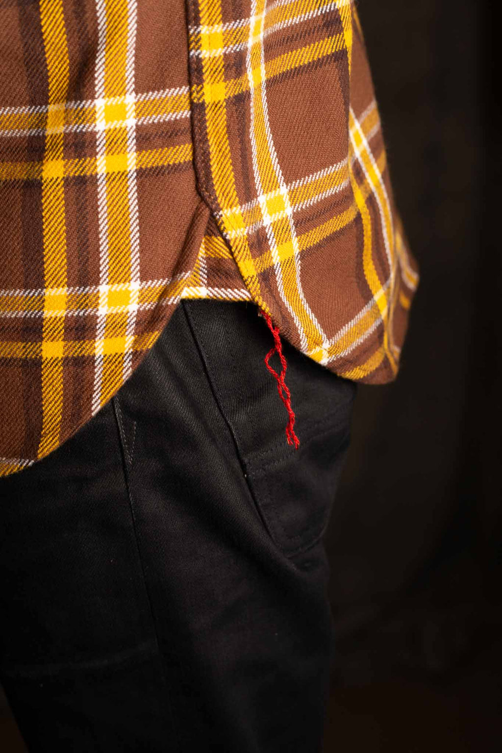 Iron Heart IHSH-378-BRN - Ultra Heavy Flannel Crazy Check Work Shirt - Brown