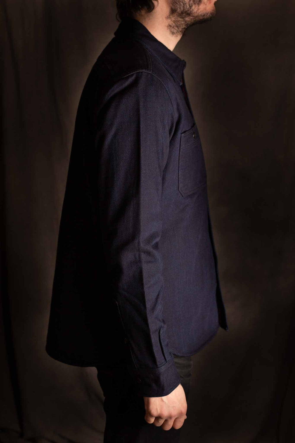 Iron Heart IHSH-374-IND - 14oz Double Cloth Work Shirt - Indigo