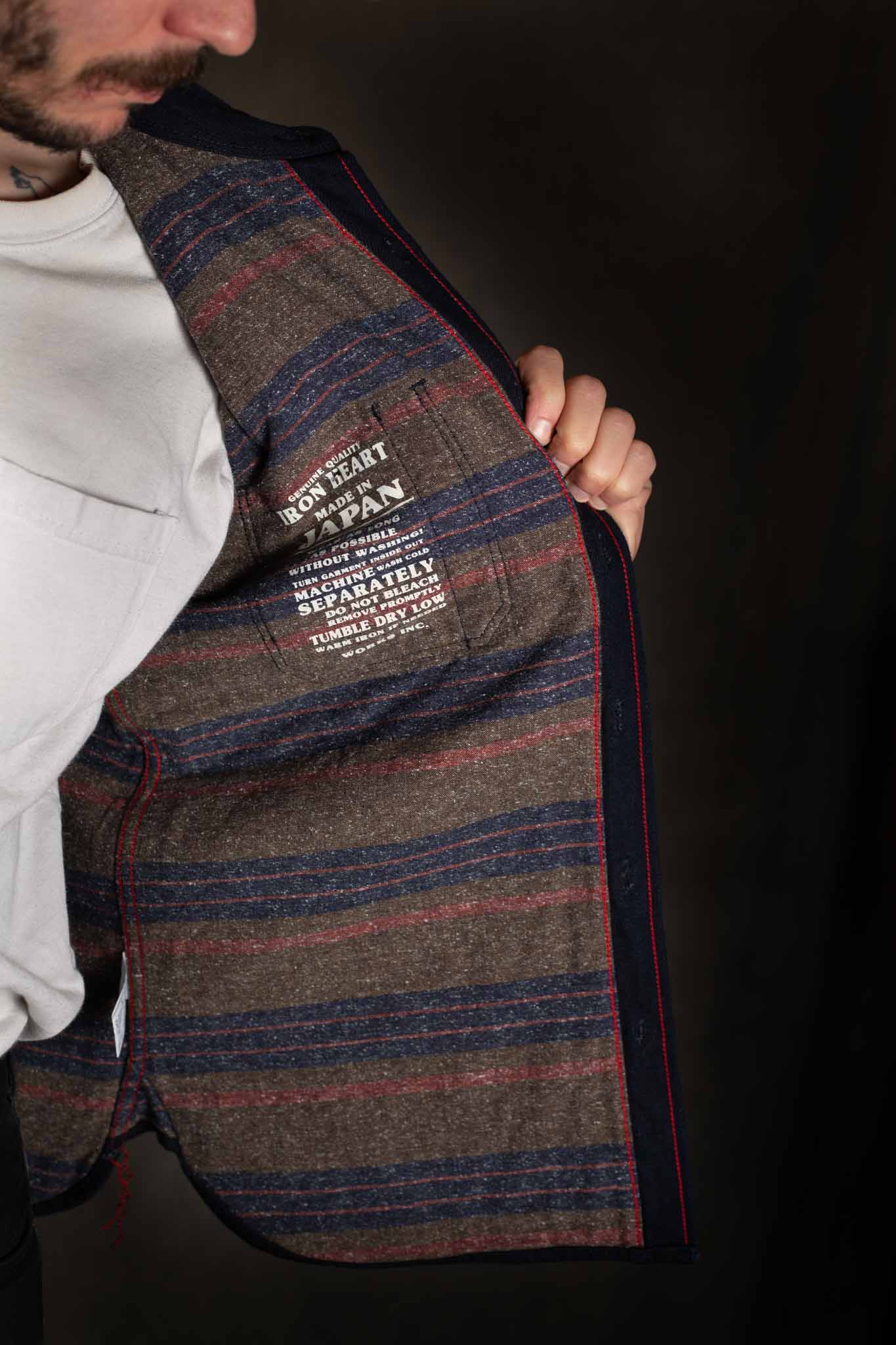 Iron Heart IHSH-374-IND - 14oz Double Cloth Work Shirt - Indigo