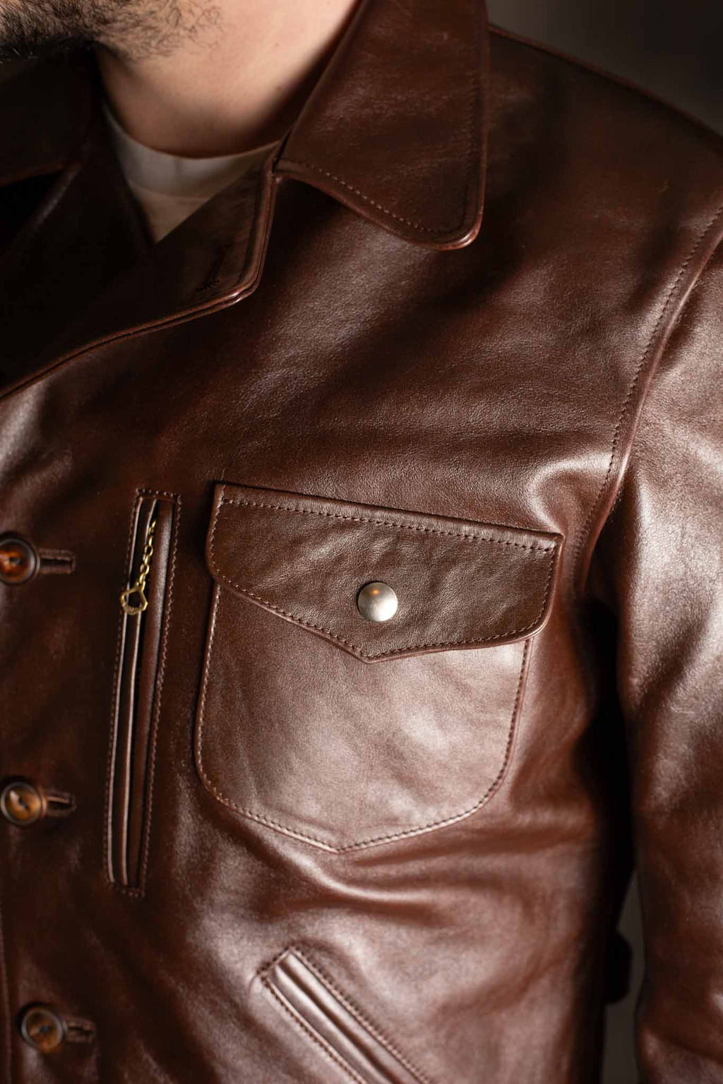 Double Helix The Rider Unus Horsehide Jacket - Dark Brown