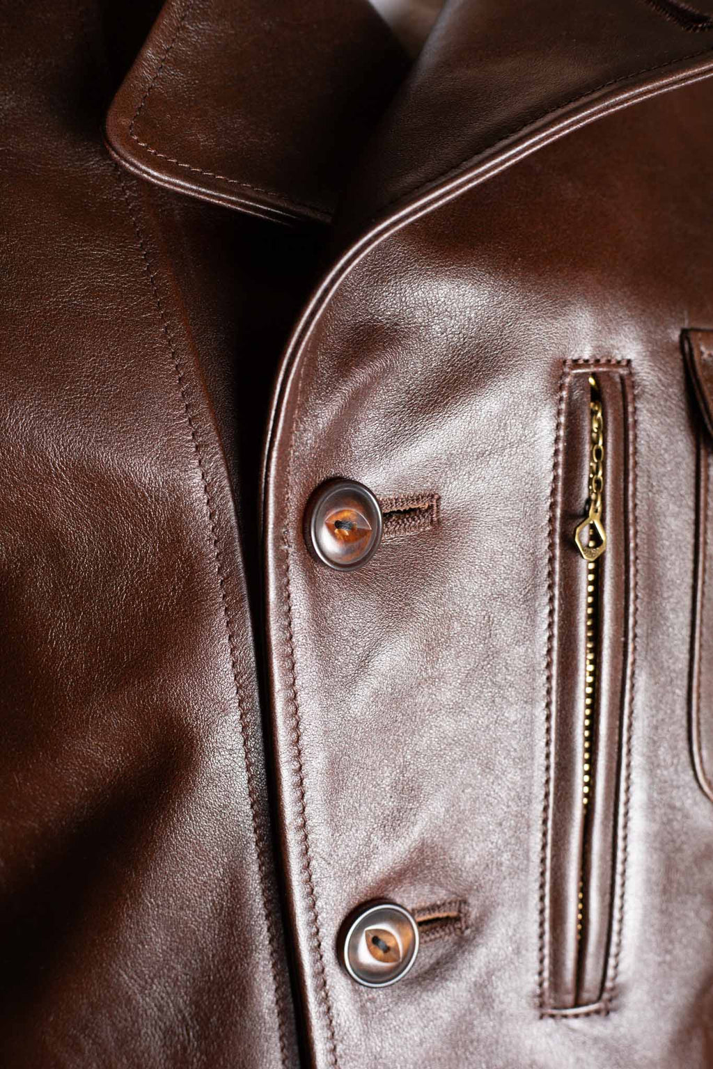 Double Helix The Rider Unus Horsehide Jacket - Dark Brown