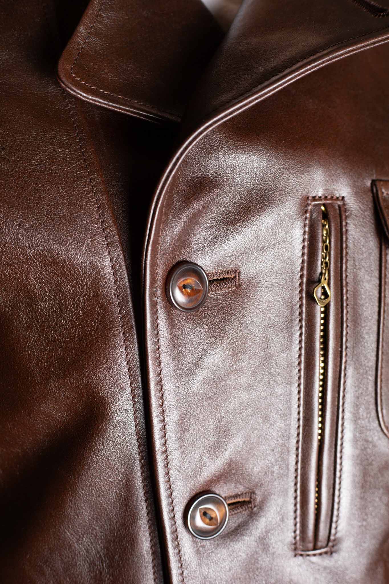 Double Helix The Rider Unus Horsehide Jacket - Dark Brown