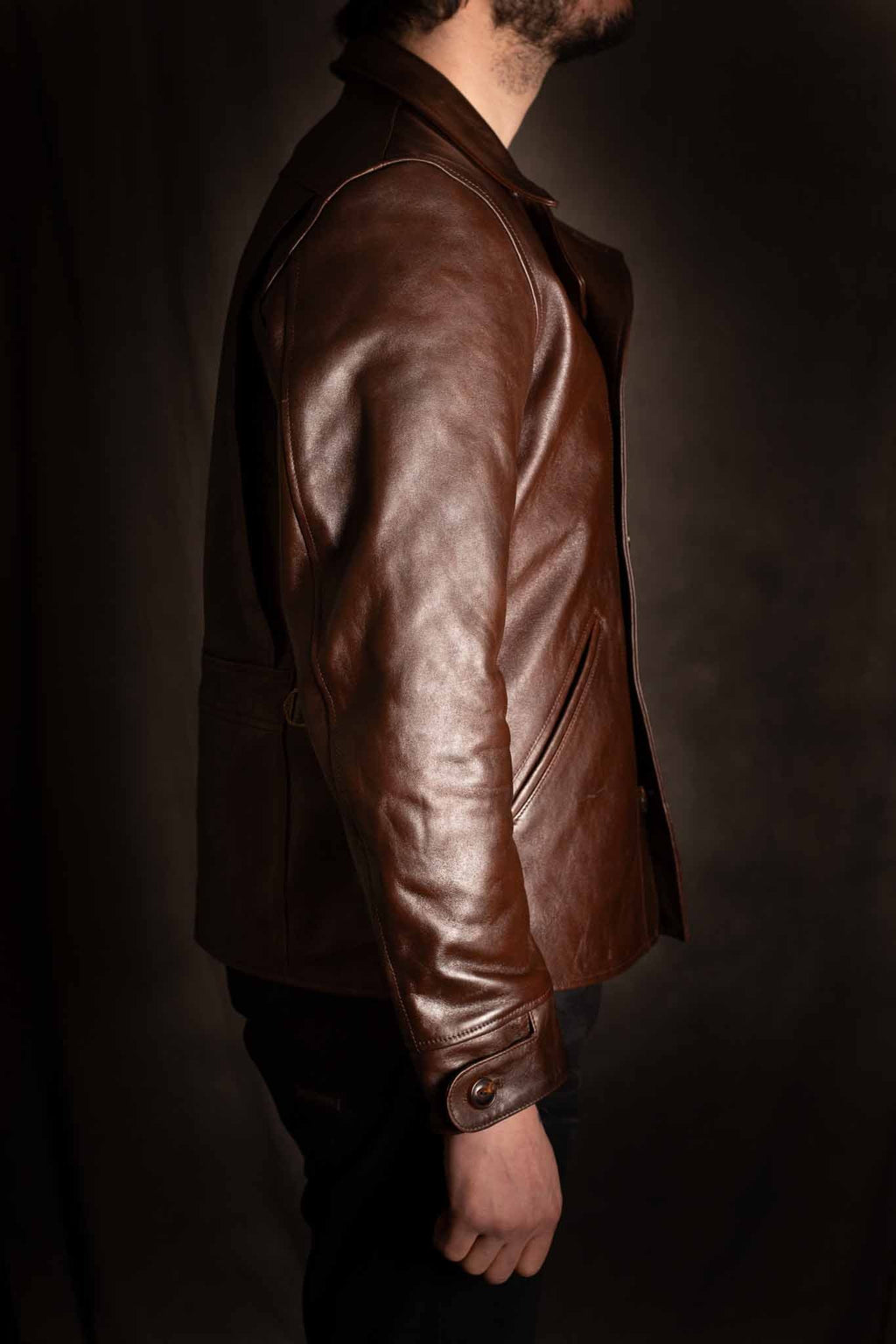 Double Helix The Rider Unus Horsehide Jacket - Dark Brown