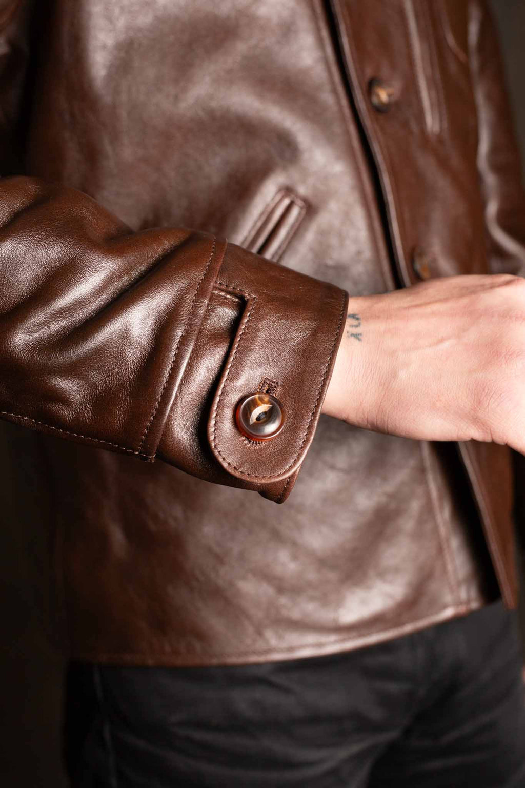 Double Helix The Rider Unus Horsehide Jacket - Dark Brown