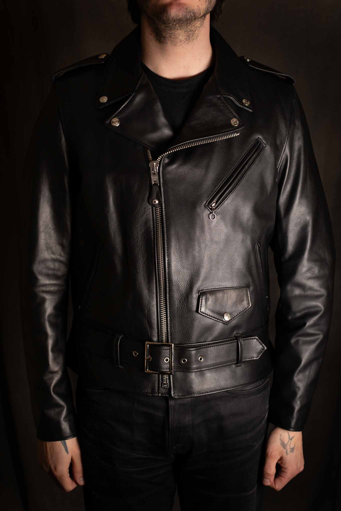 Schott 626 Perfecto Lightweight Fitted Cowhide Motorcycle Jacket