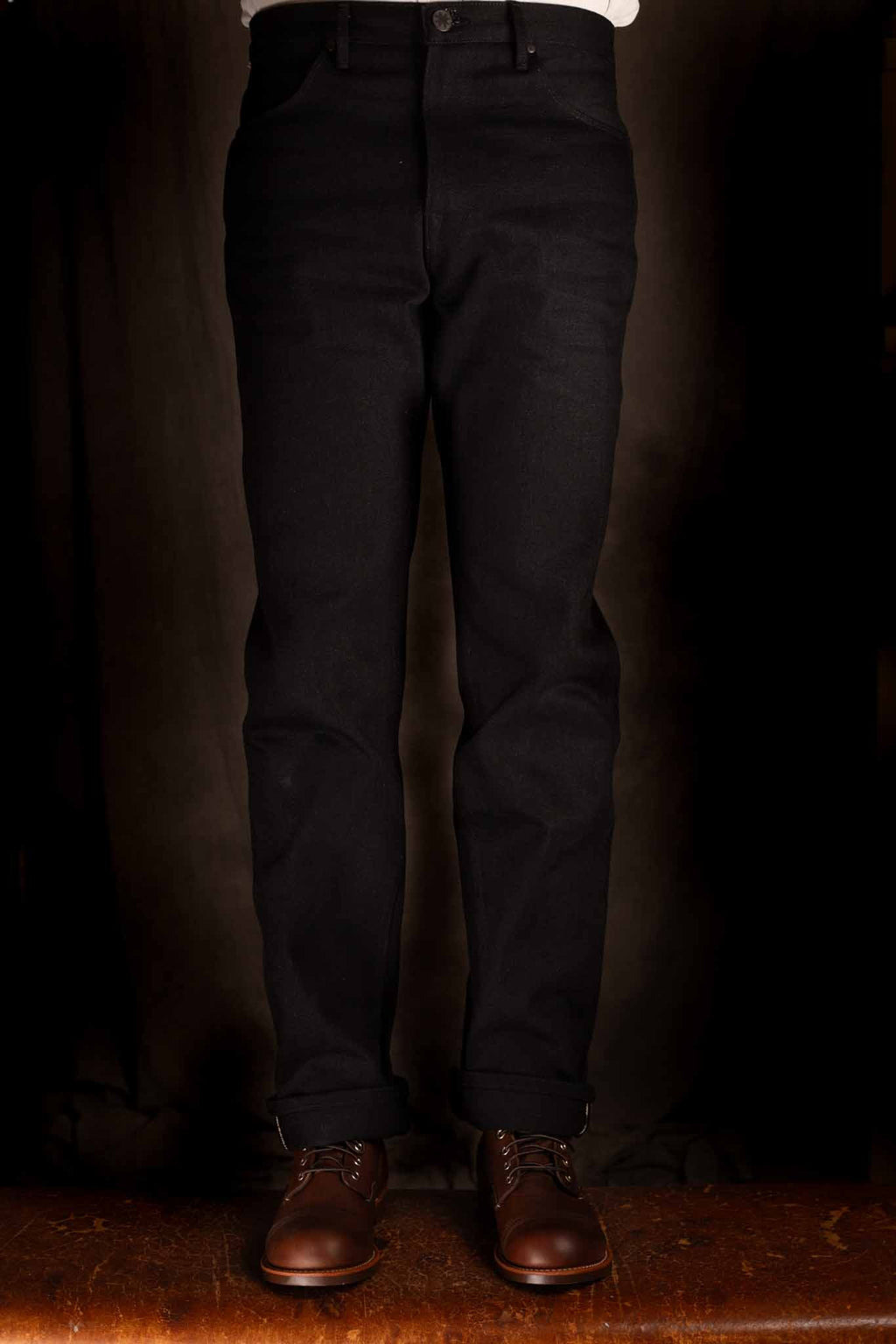 Freenote Cloth - wilkes western 17 ounce black denim