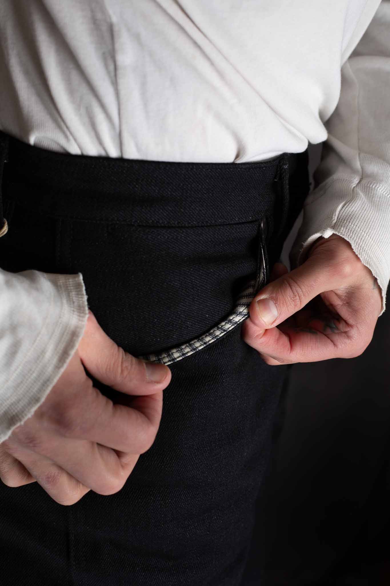 Freenote Cloth - wilkes western 17 ounce black denim