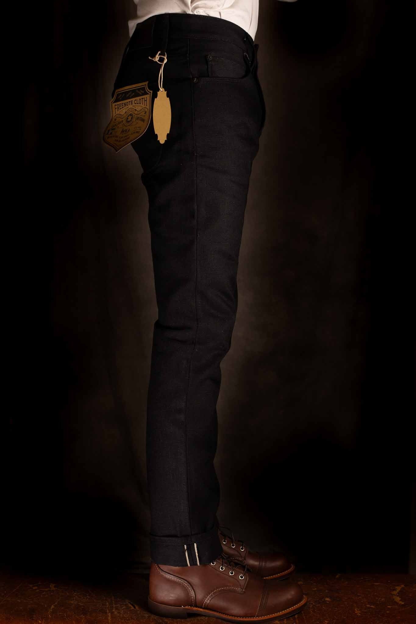 Freenote Cloth - avila slim taper 17 ounce black denim