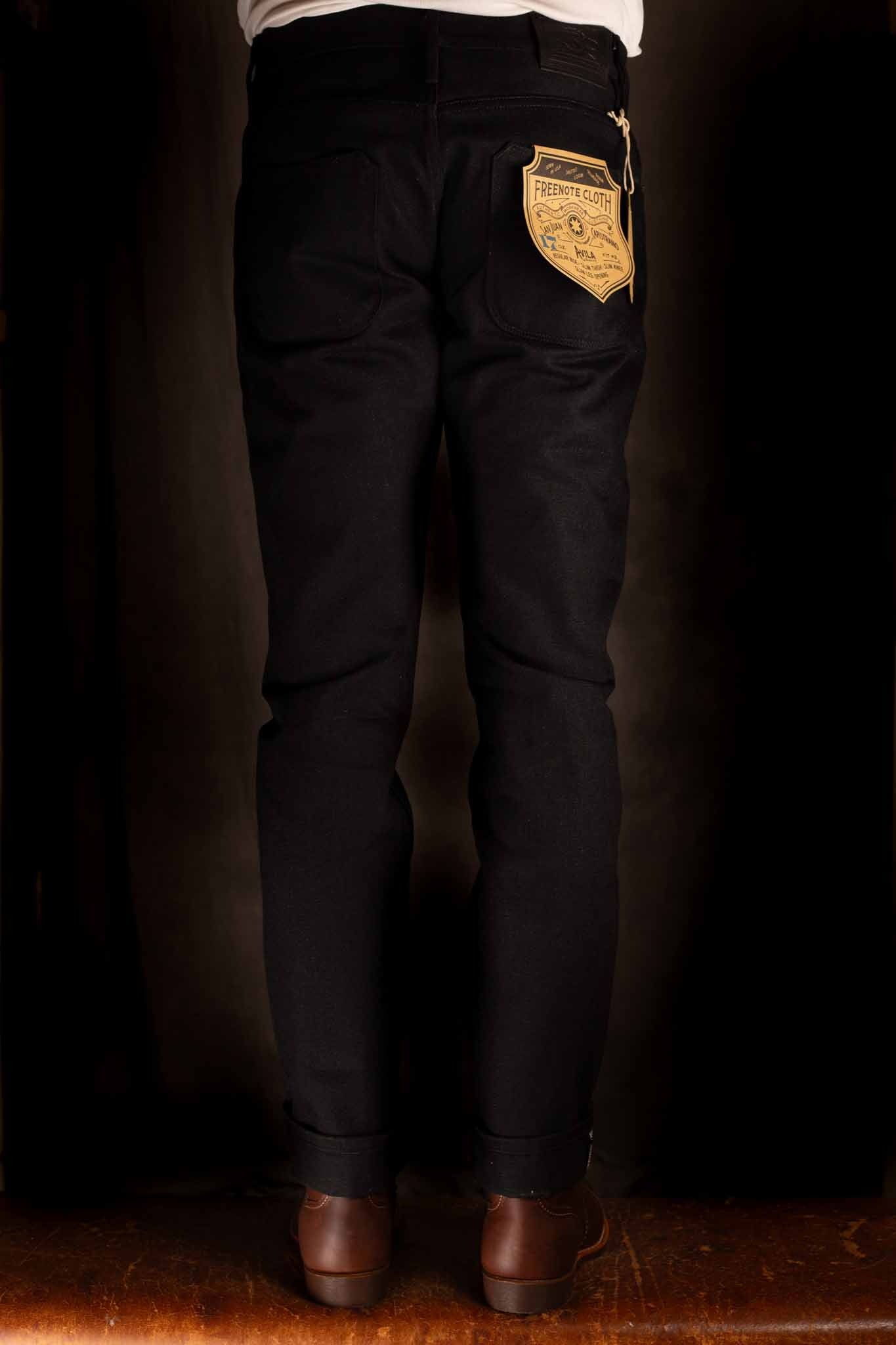 Freenote Cloth - avila slim taper 17 ounce black denim