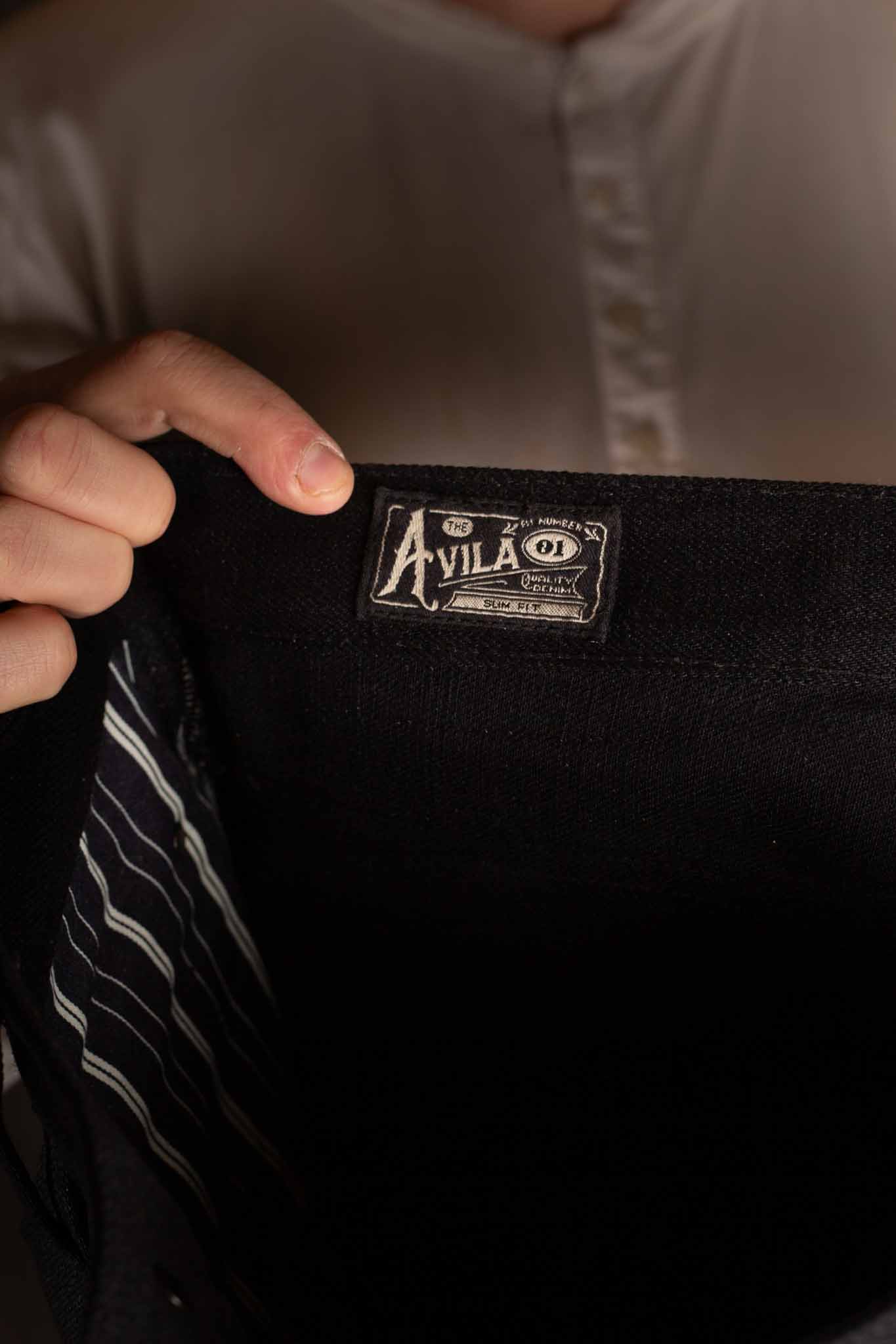 Freenote Cloth - avila slim taper 17 ounce black denim