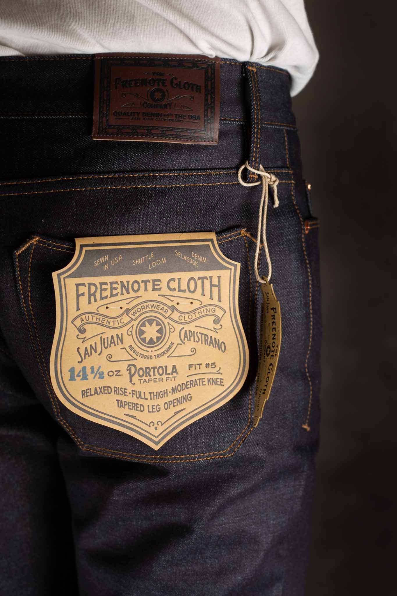 Freenote Cloth - portola classic taper 14.50 ounce kaihara denim