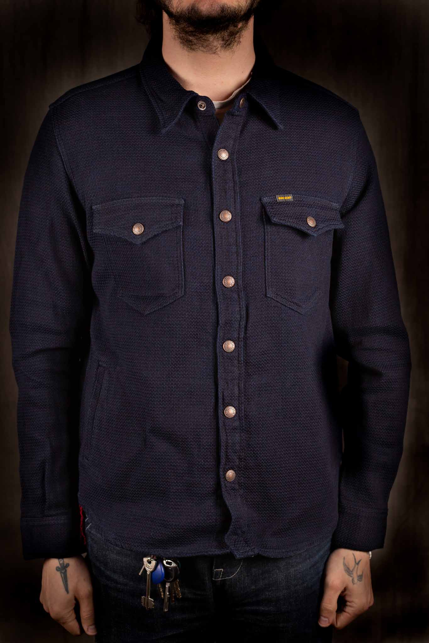 Iron Heart - IHSH-389-IND-12oz Dobby Cloth CPO Shirt - Indigo