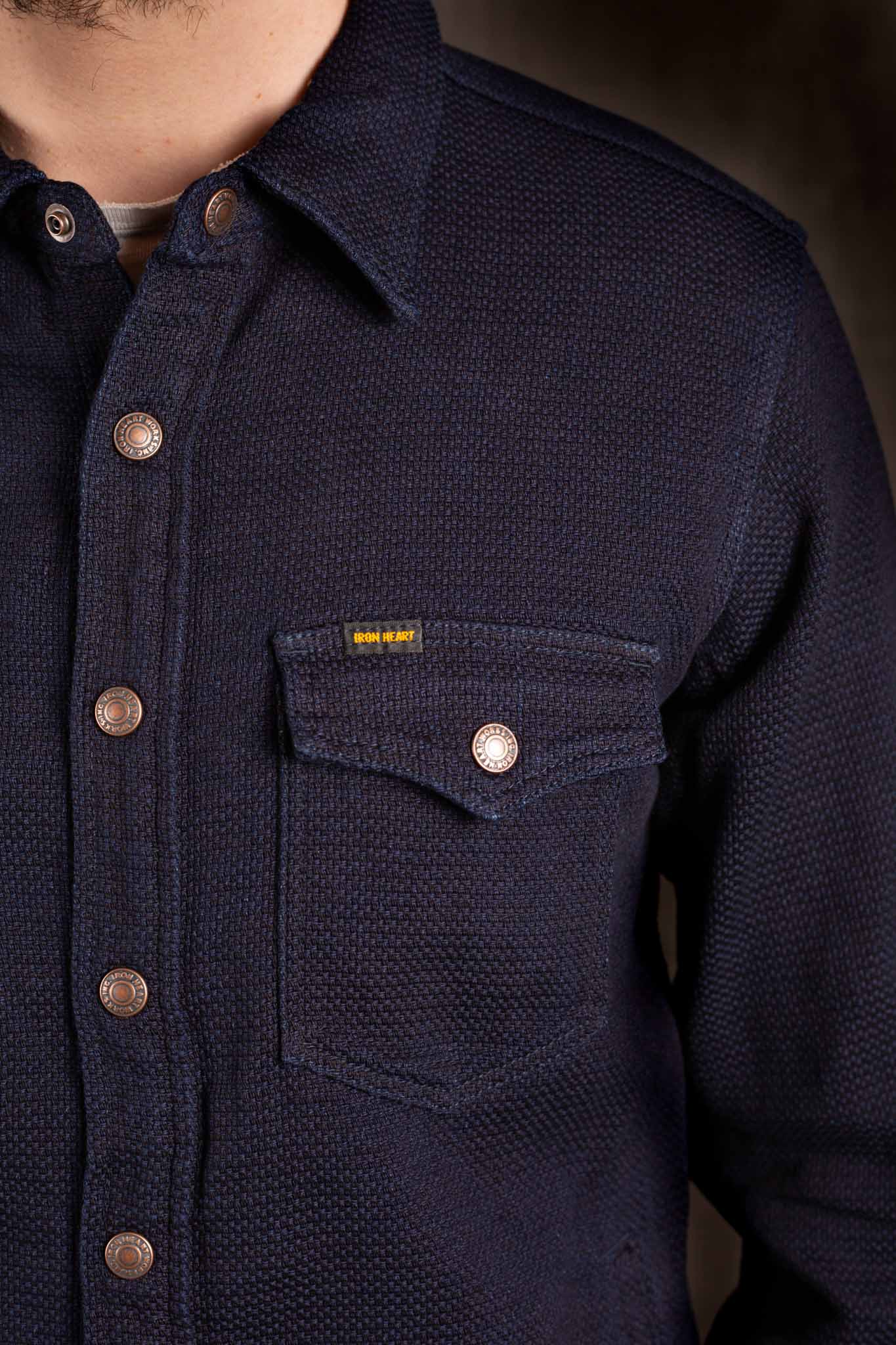 Iron Heart - IHSH-389-IND-12oz Dobby Cloth CPO Shirt - Indigo