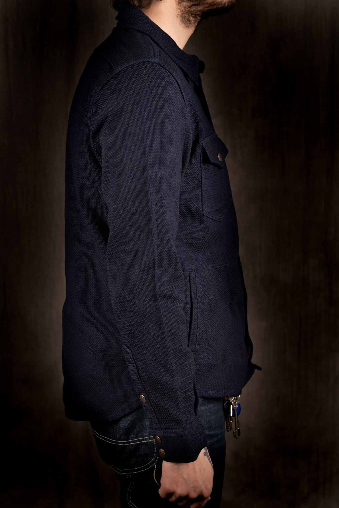 Iron Heart - IHSH-389-IND-12oz Dobby Cloth CPO Shirt - Indigo