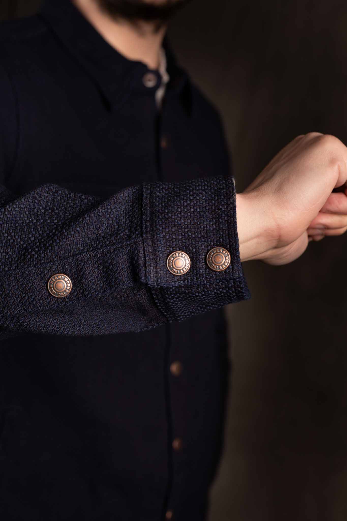 Iron Heart - IHSH-389-IND-12oz Dobby Cloth CPO Shirt - Indigo