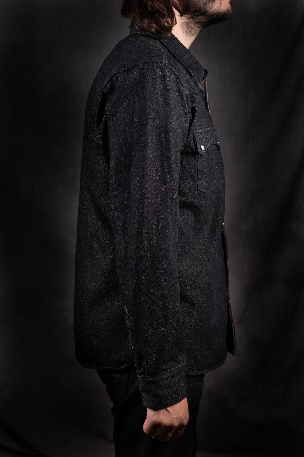 Freenote Cloth Modern western black nep denim