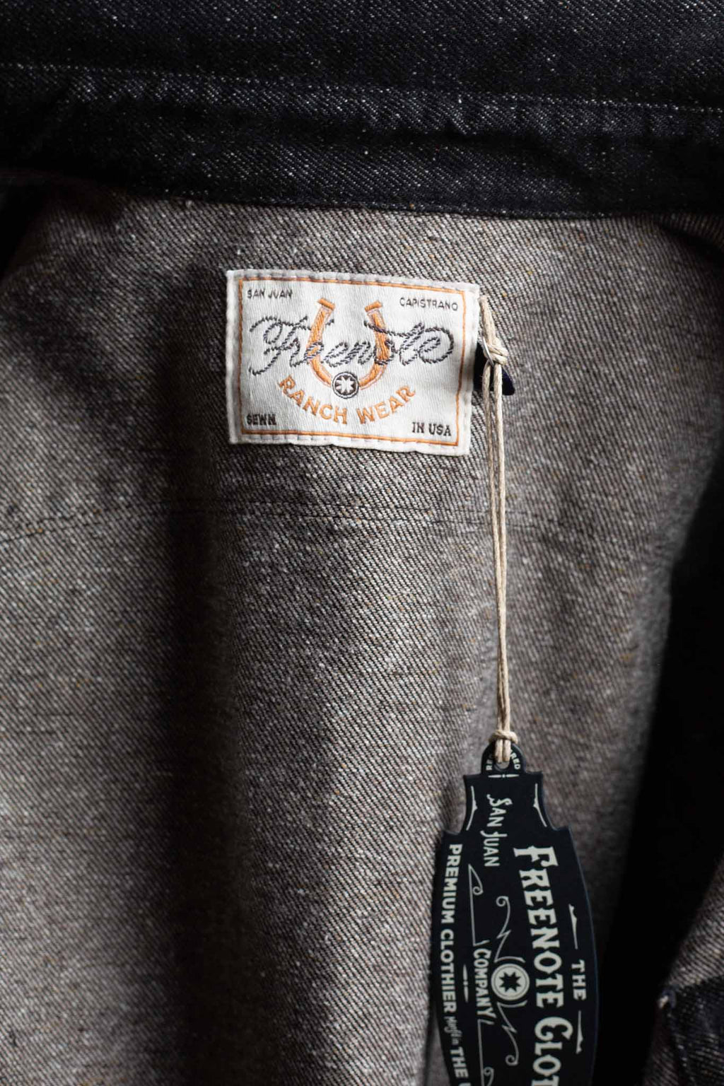 Freenote Cloth Modern western black nep denim