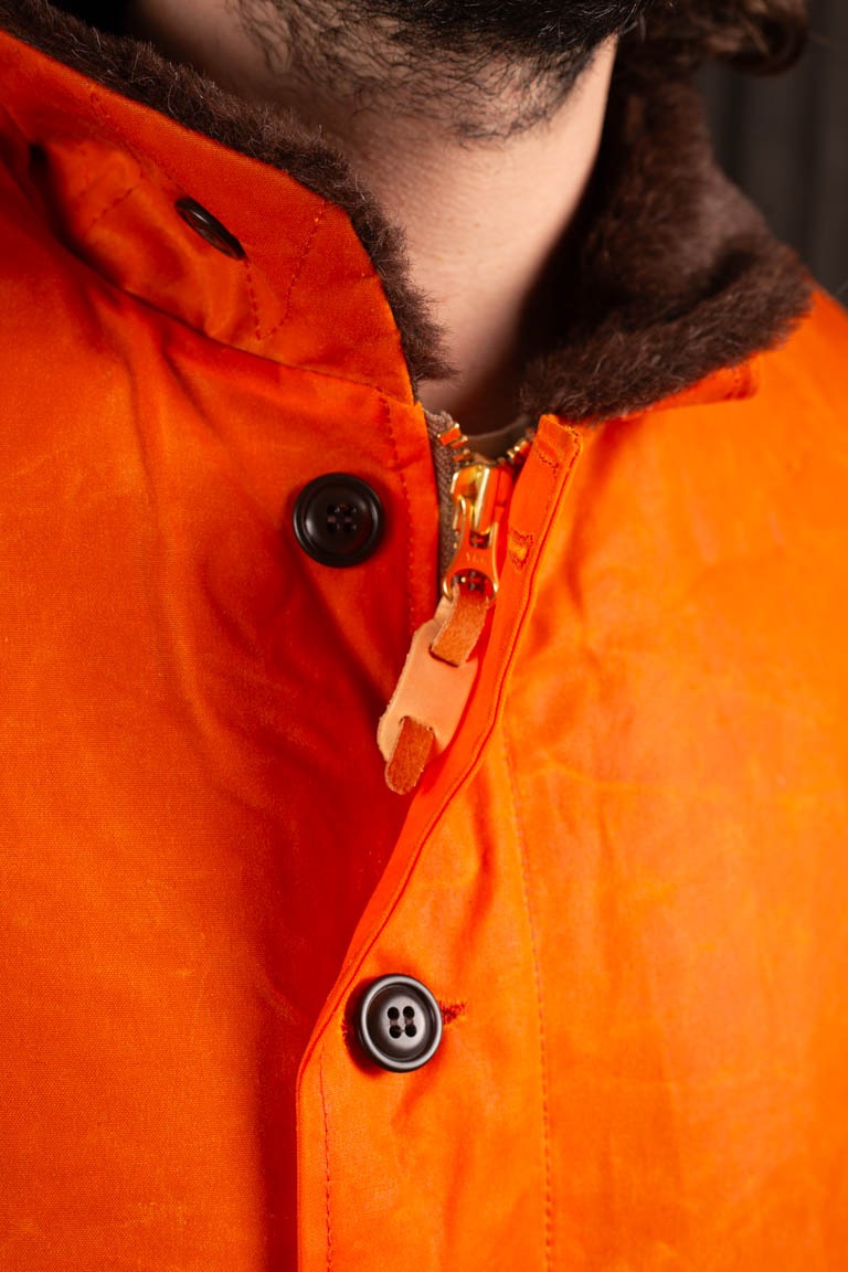 MANIFATTURA CECCARELLI - DECK JACKET WAXED CANVAS 7061-WX Orange