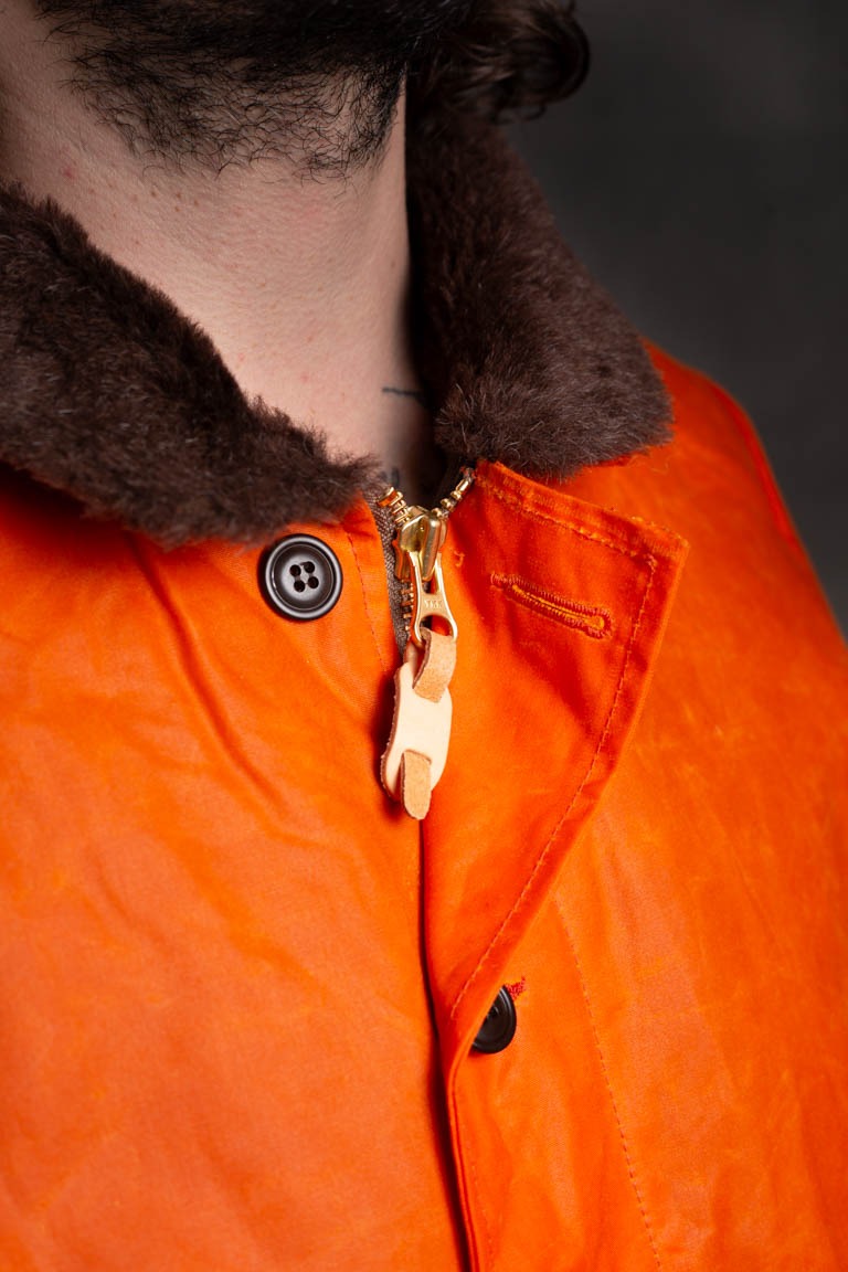 MANIFATTURA CECCARELLI - DECK JACKET WAXED CANVAS 7061-WX Orange