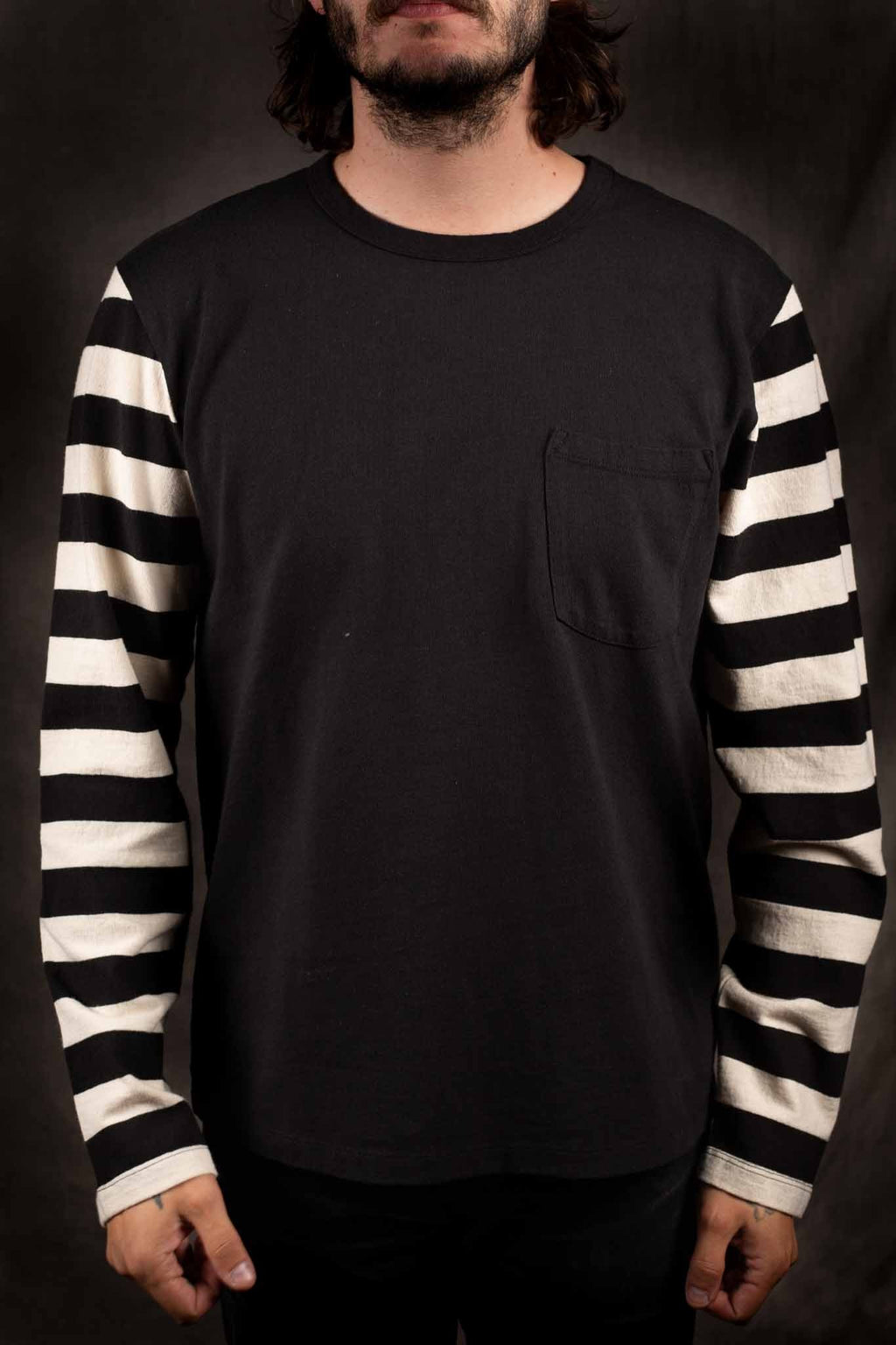 Freenote Cloth - Shifter L/S Tee Black Combo
