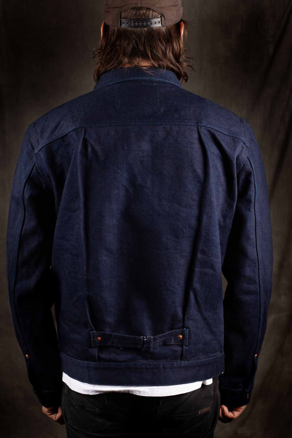 Iron Heart IHJ-140-IG 19oz Selvedge Denim Type I Jacket - Indigo/Grey