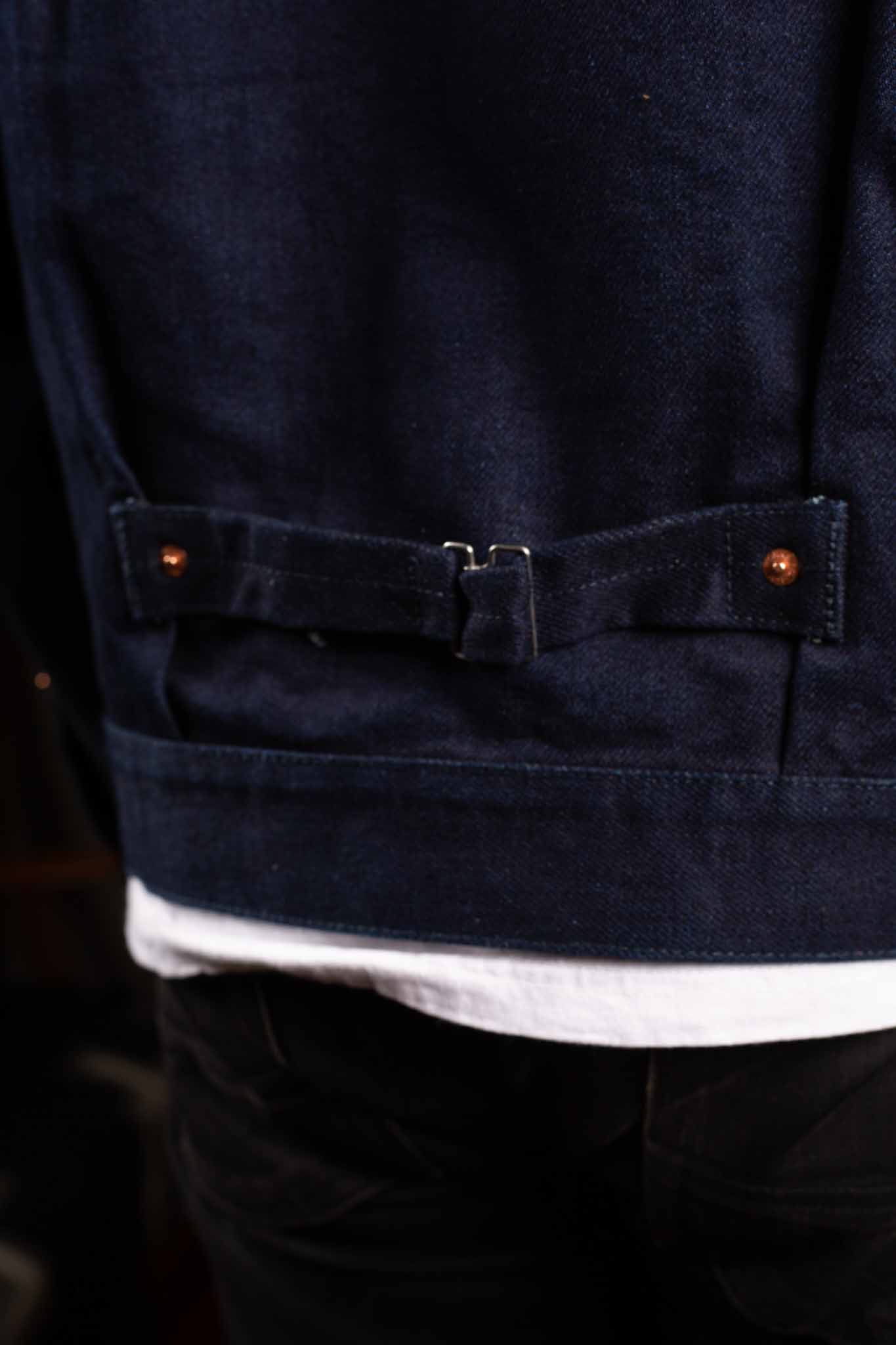 Iron Heart IHJ-140-IG 19oz Selvedge Denim Type I Jacket - Indigo/Grey
