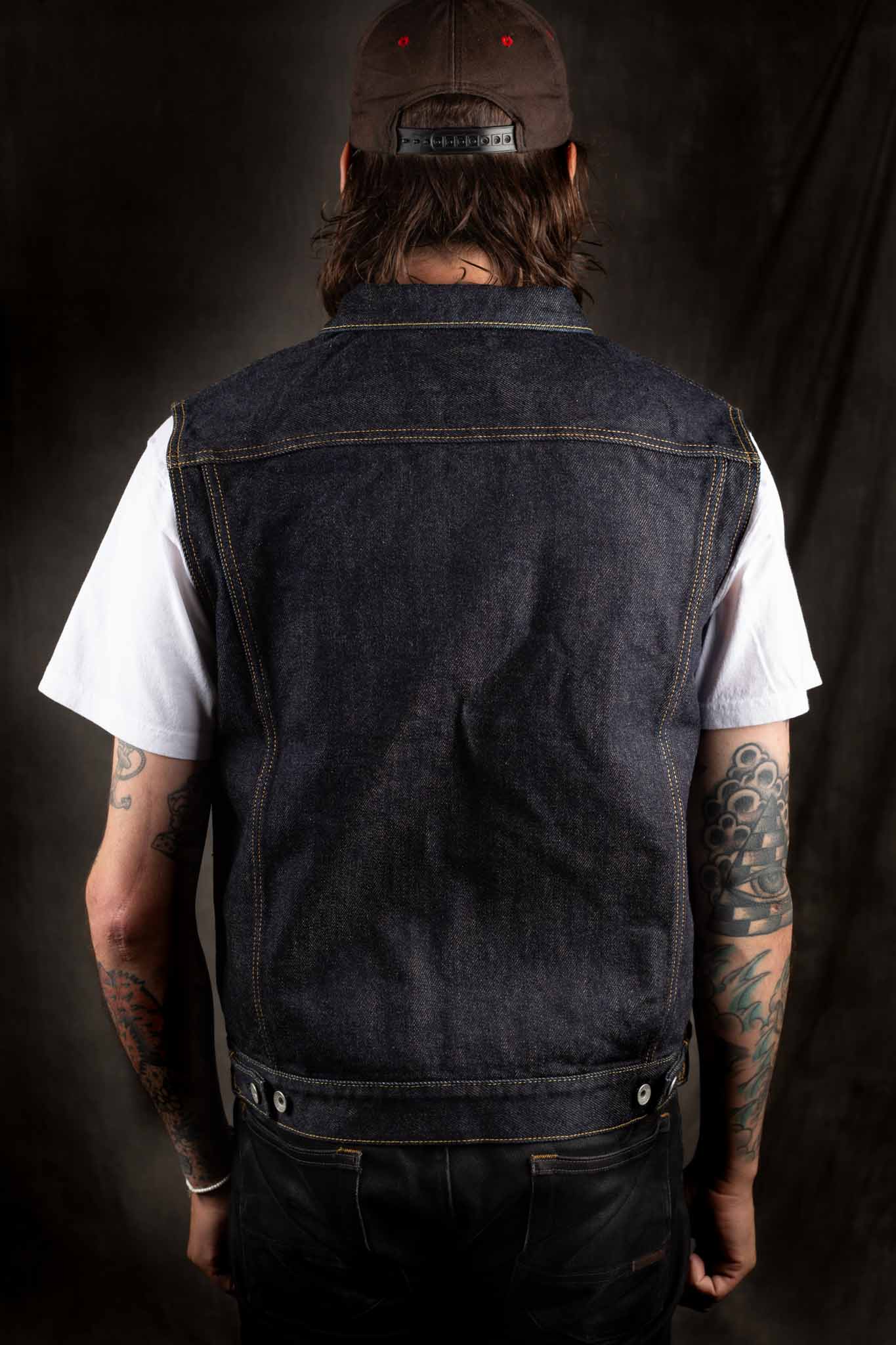 Iron Heart IH-526SV - 21oz Selvedge Denim Modified Type III Vest - Indigo