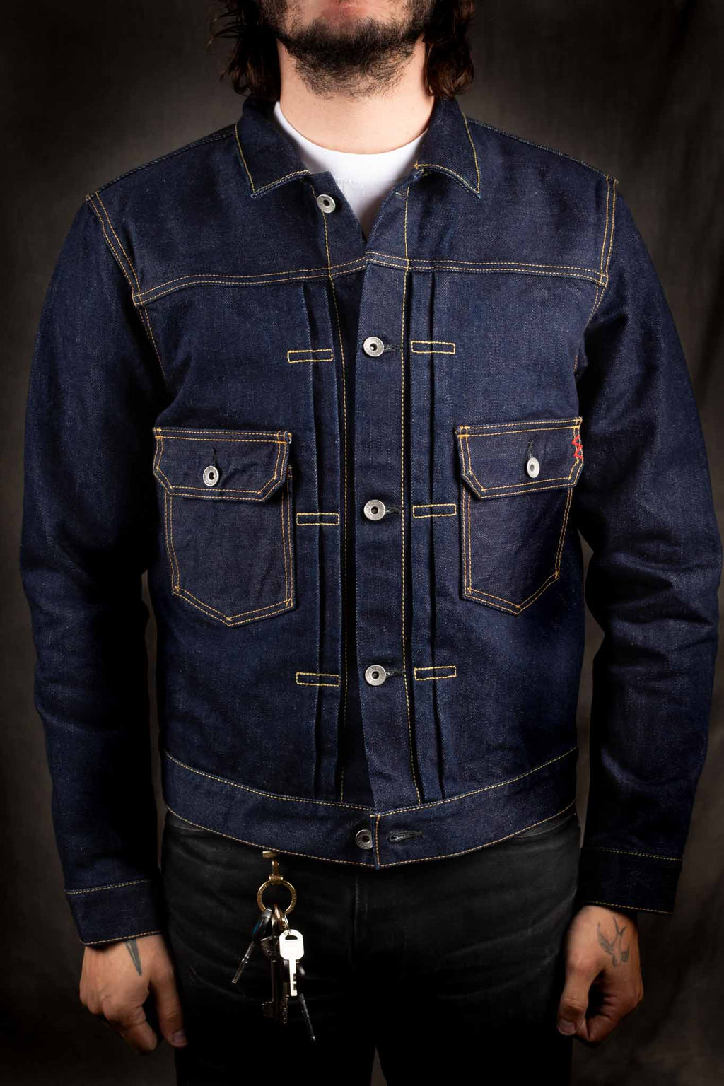 Iron Heart IHJ-139-IND 19oz Selvedge Denim Type II Jacket - Indigo