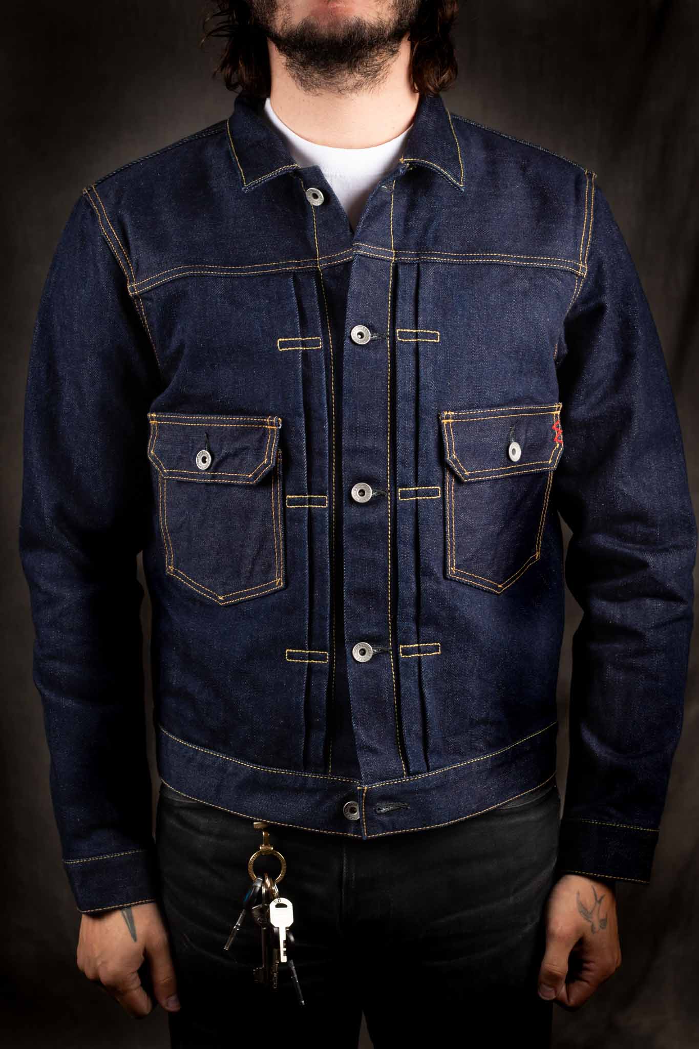 Iron Heart IHJ-139-IND 19oz Selvedge Denim Type II Jacket - Indigo