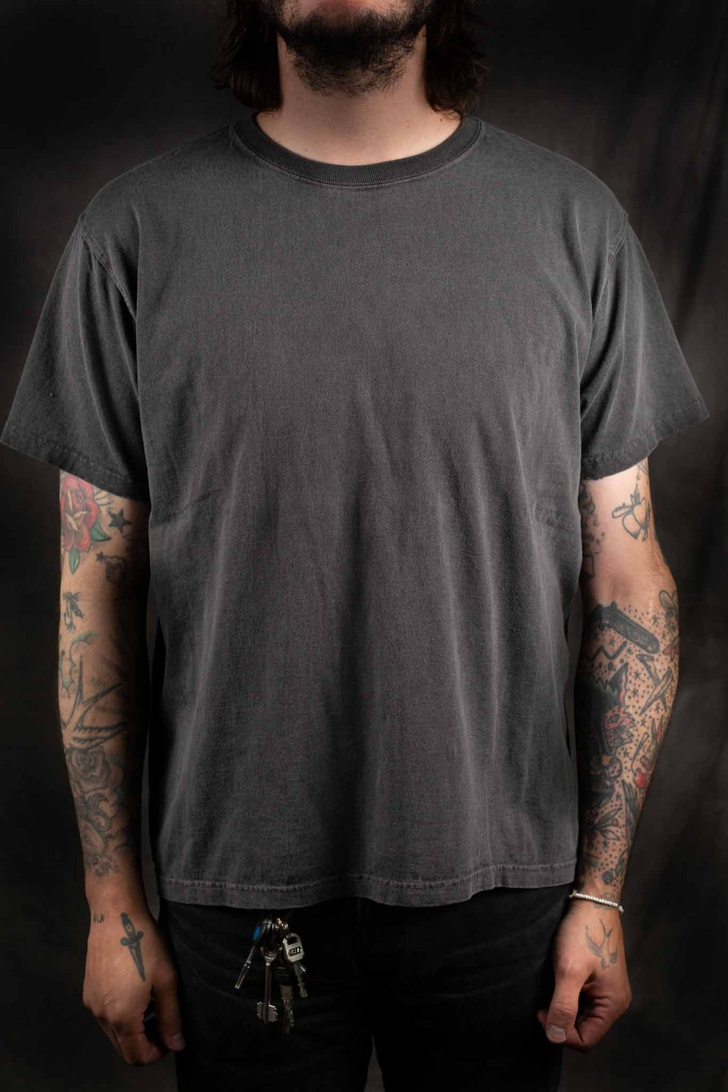 Good On 5.5oz Jersey Tubular Tee Washed Black
