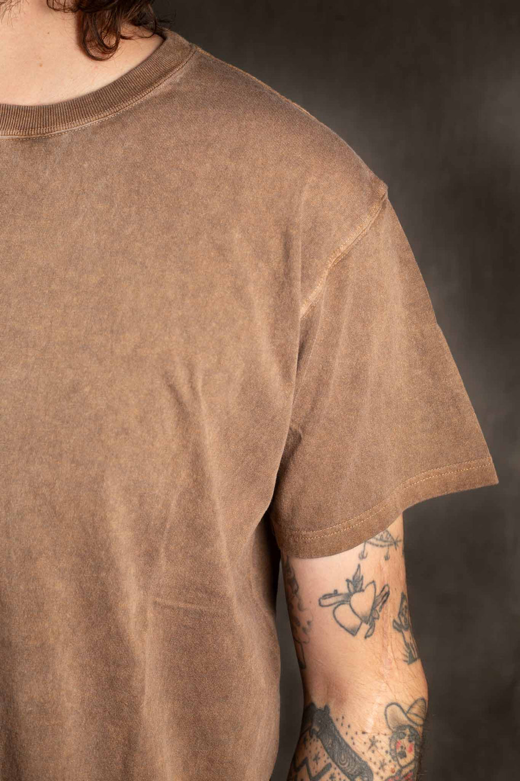 Good On 5.5oz Jersey Tubular Tee Washed Brown