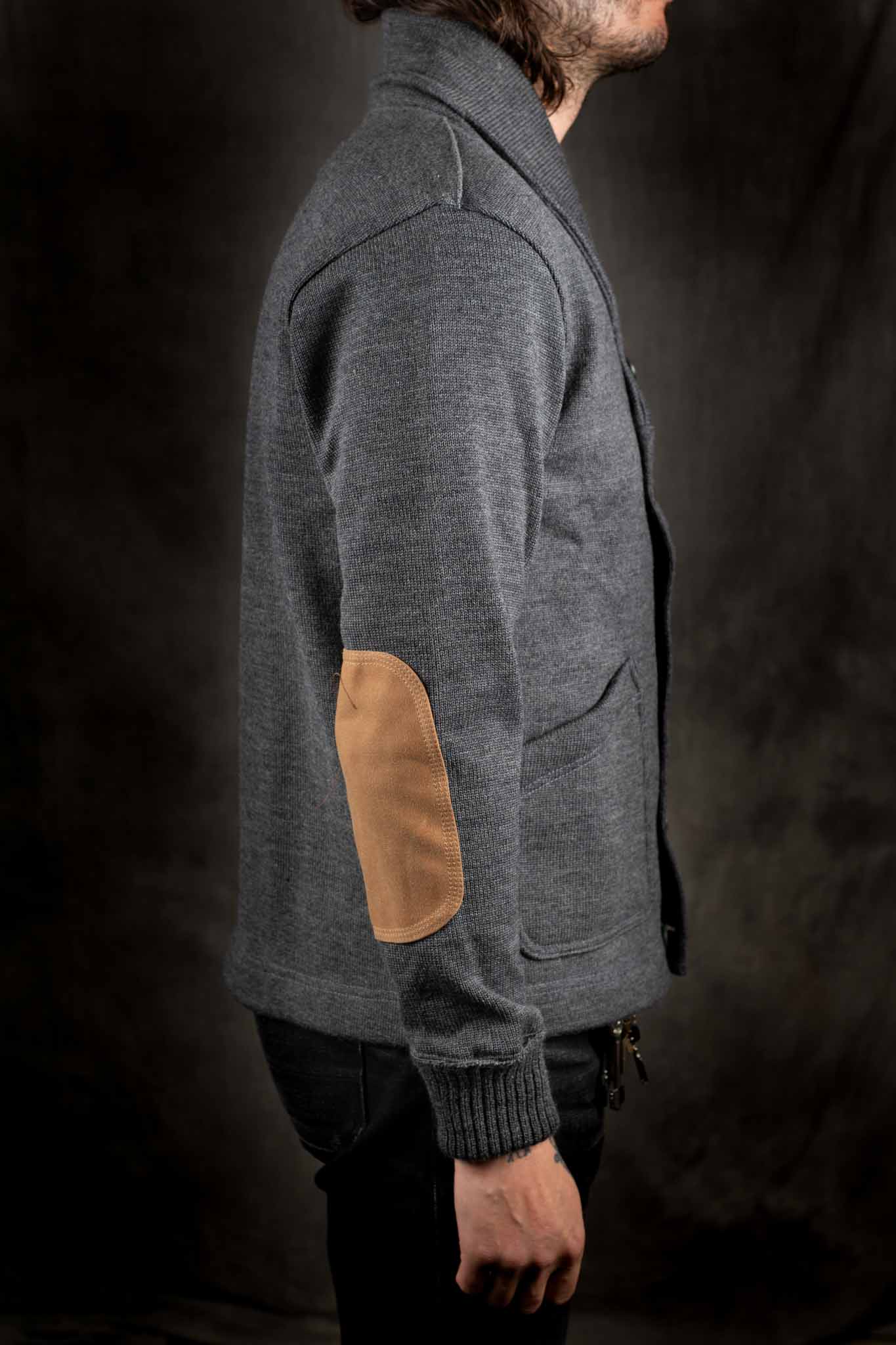 Dehen Shawl Sweater Charcoal