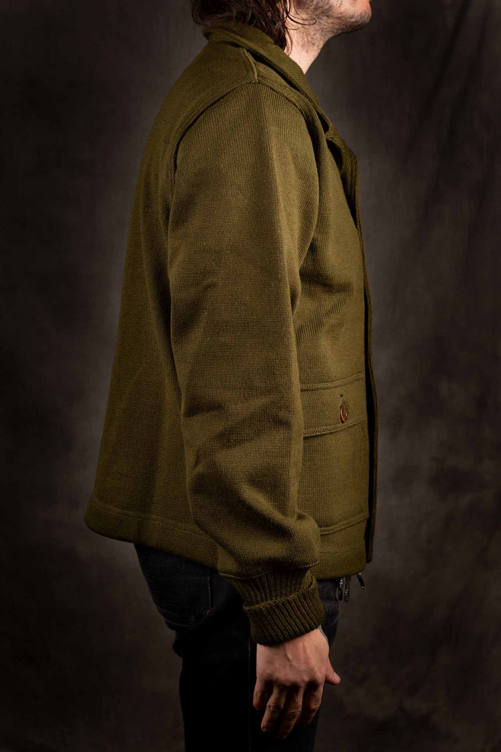 Dehen Submariner Sweater Coat - Loden