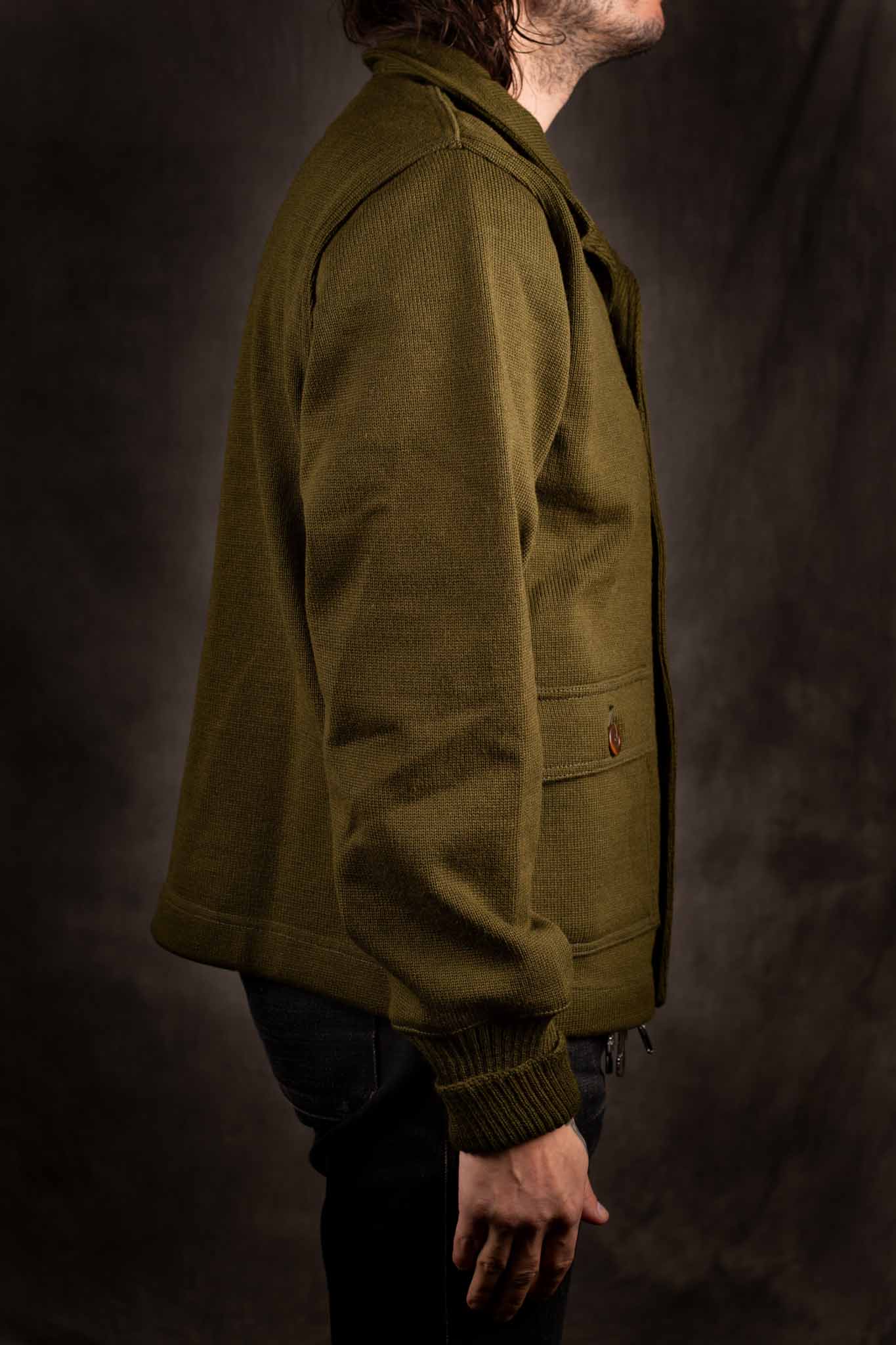 Dehen Submariner Sweater Coat - Loden