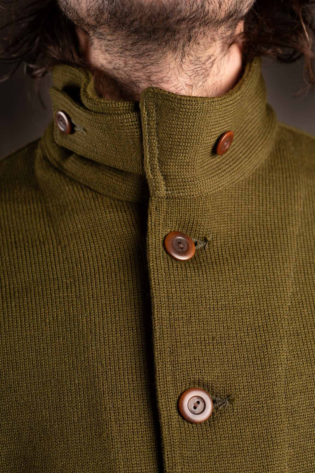 Dehen Submariner Sweater Coat - Loden
