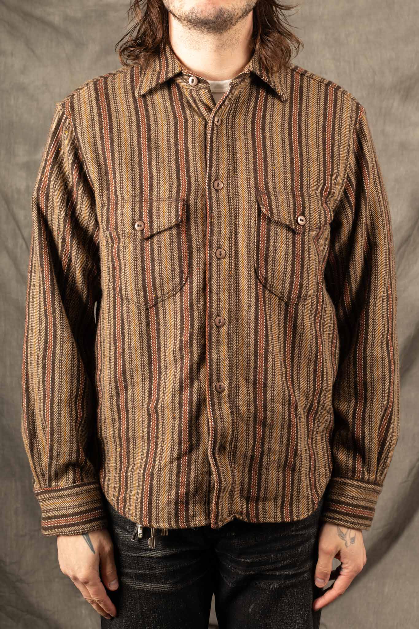 Freenote Cloth Bodie Brown Stripe