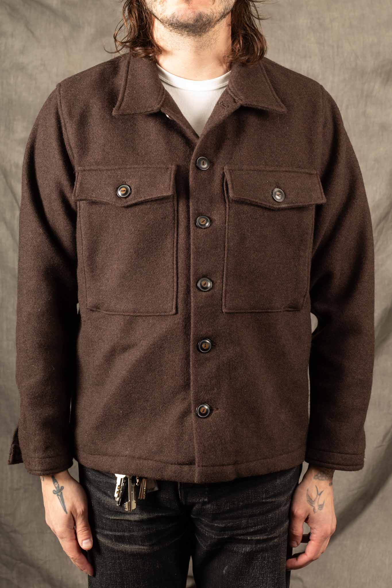 Freenote Cloth Midway Wool CPO Chocolate