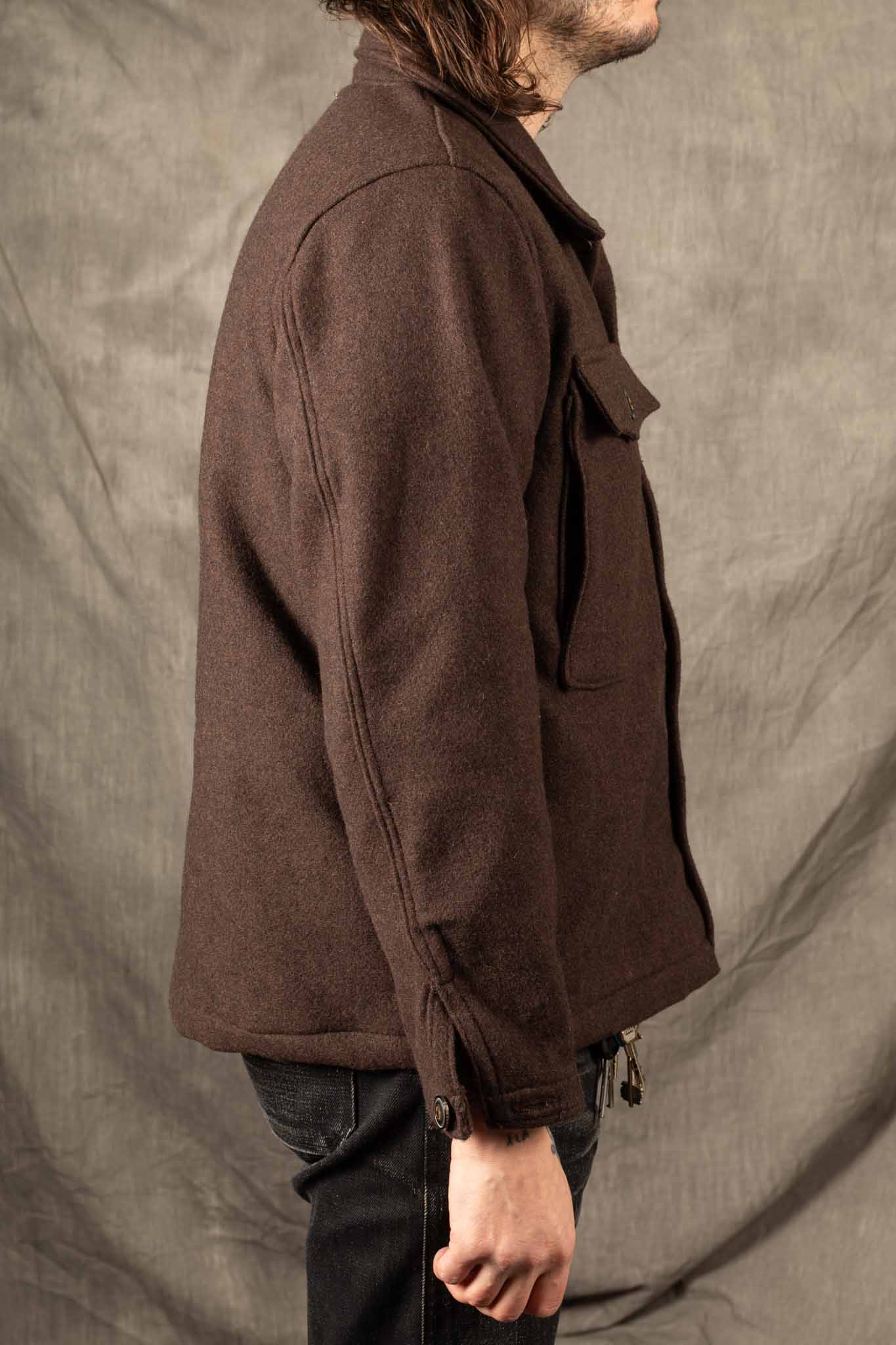 Freenote Cloth Midway Wool CPO Chocolate