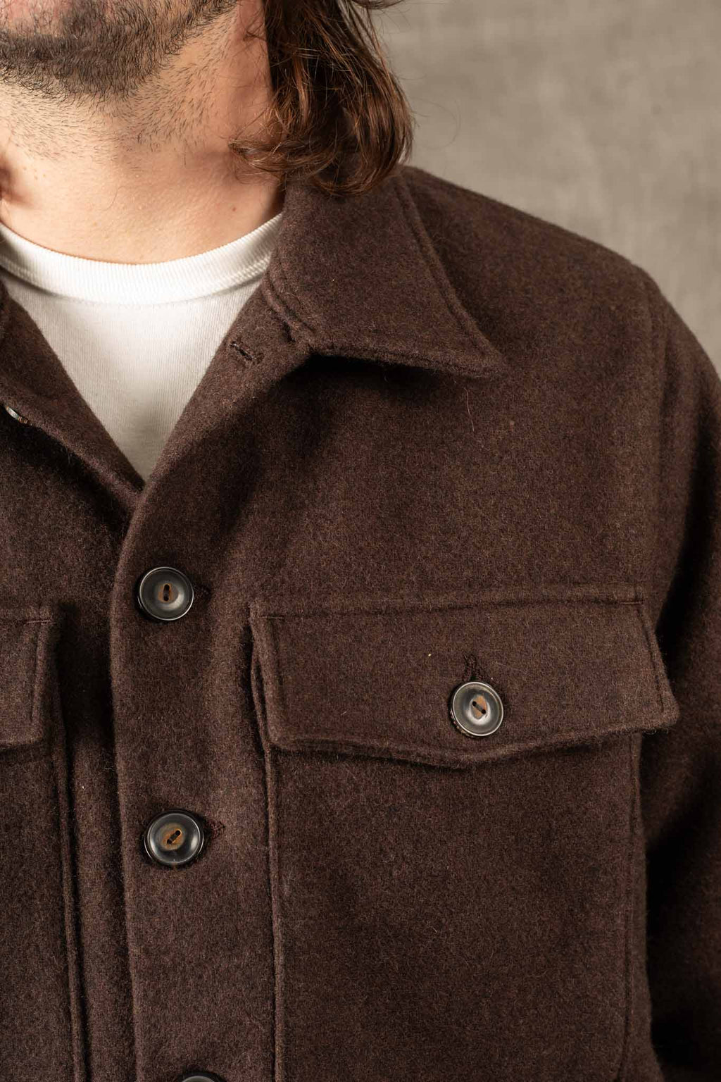 Freenote Cloth Midway Wool CPO Chocolate