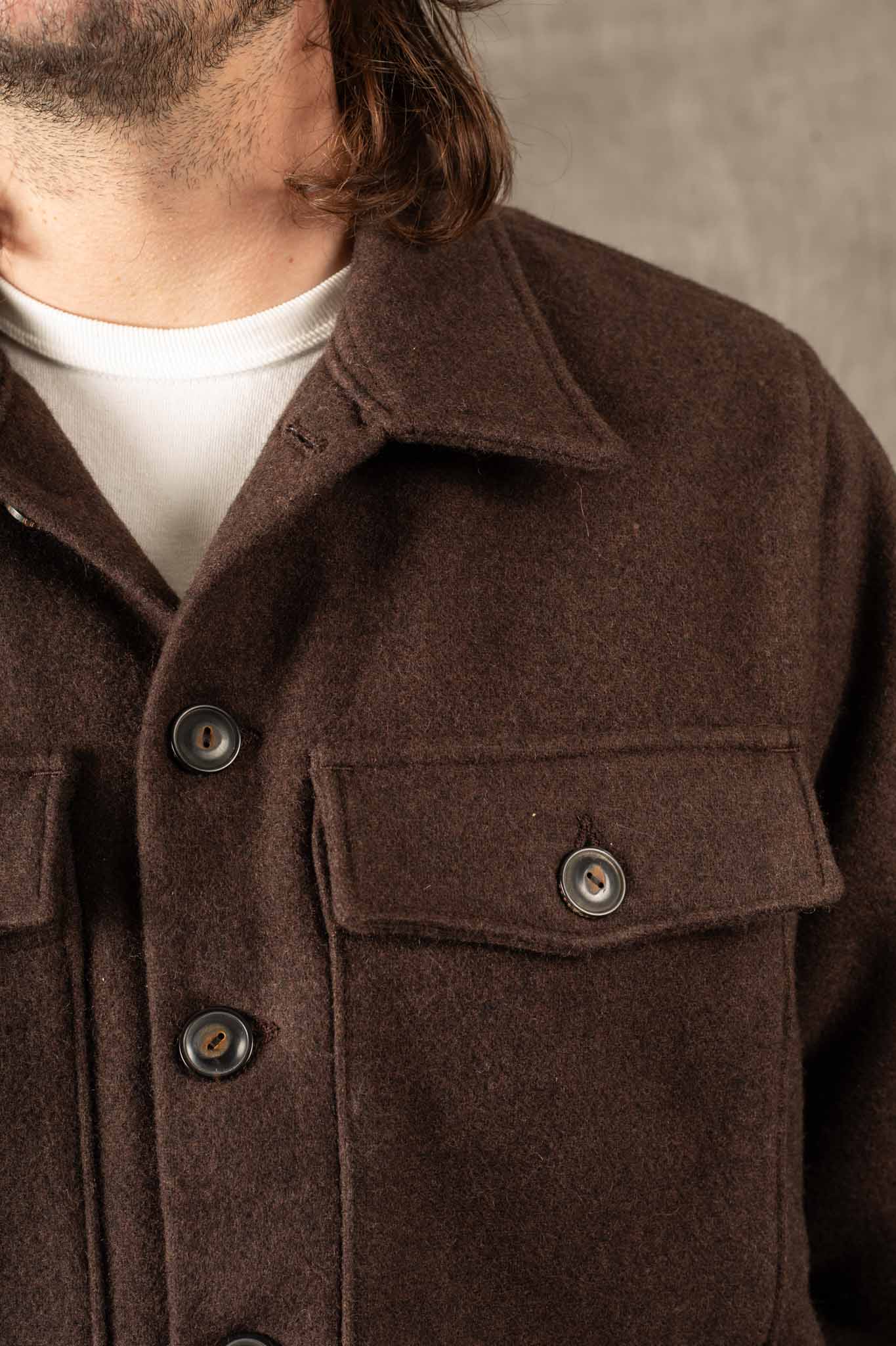 Freenote Cloth Midway Wool CPO Chocolate