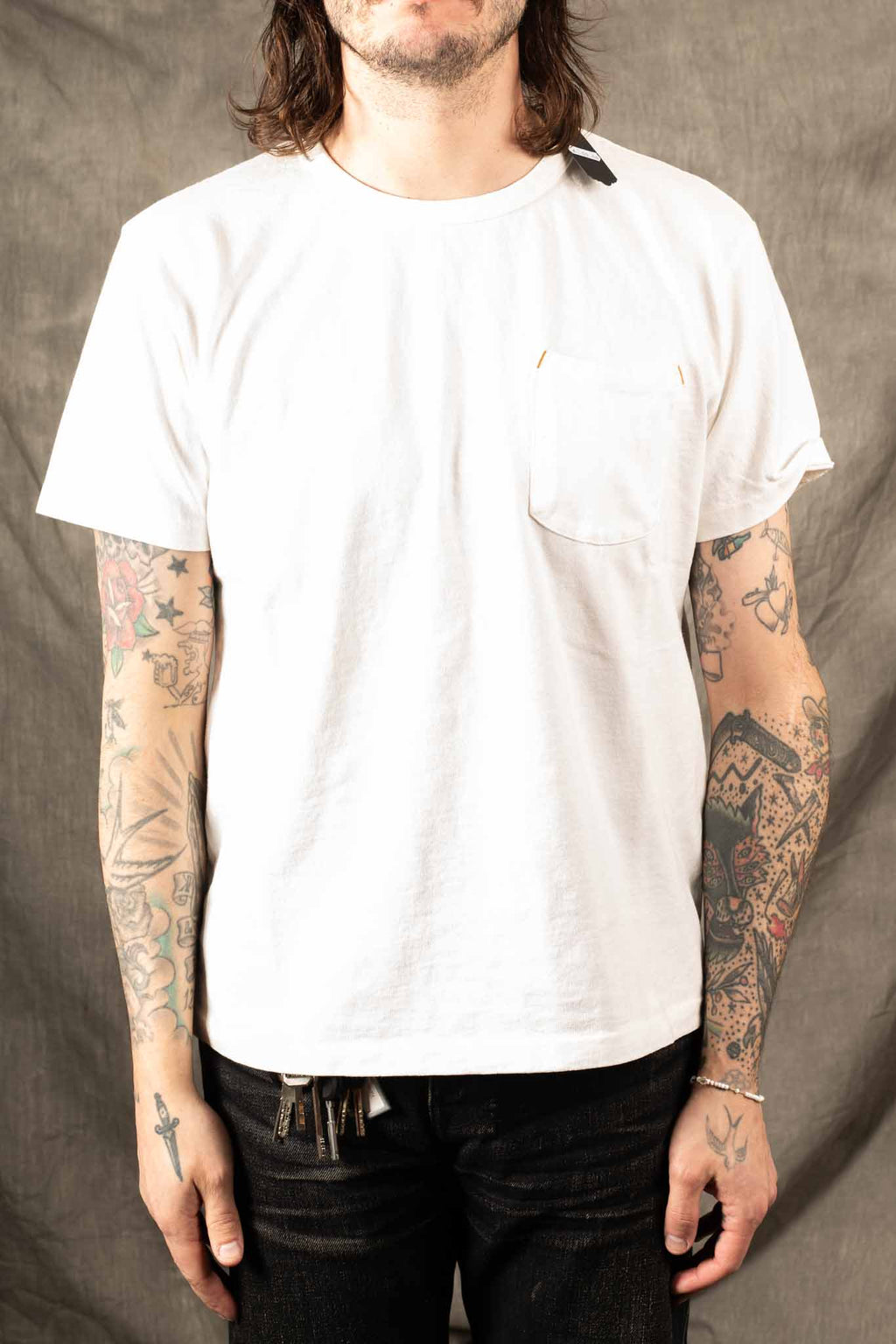 Freenote Cloth 13 Ounce Henley L/S White