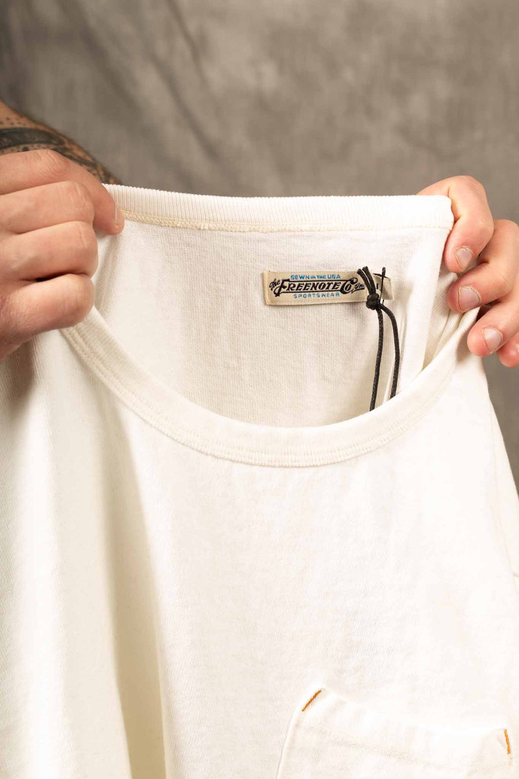 Freenote Cloth 13 Ounce Henley L/S White