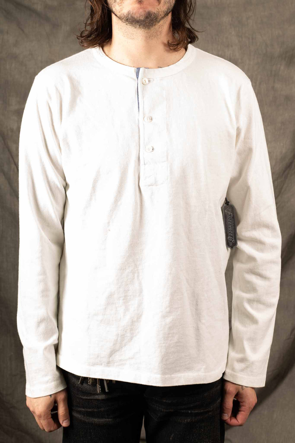 Freenote Cloth 13 Ounce Henley L/S White