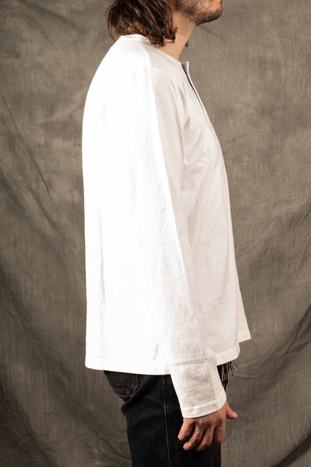 Freenote Cloth 13 Ounce Henley L/S White