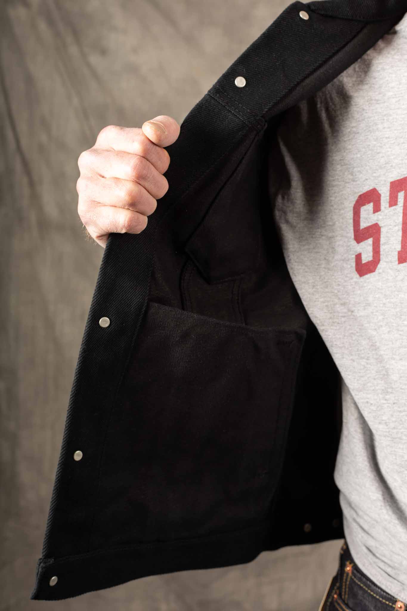 IRON HEART - IH-9526PJ - 21oz Non-Fade Denim Modified Type III - Superblack